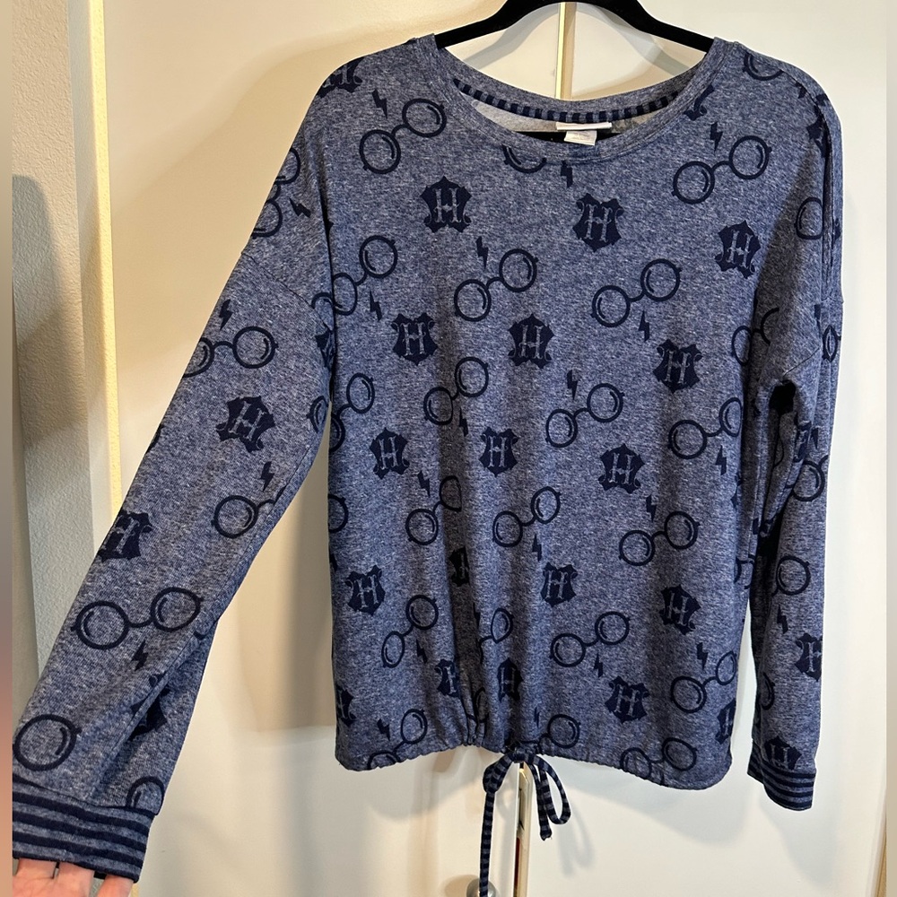 Harry Potter Wizarding World Long Sleeve Blue Top Super Soft Medium